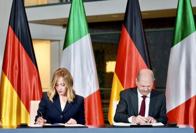 BERLINO: Vertice tra Meloni e Scholz. Firmato un Piano d'azione per il rafforzamento della cooperazione bilaterale e in ambito europeo
